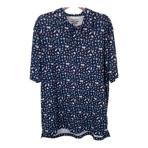 Straight Down Performance Cocktails Mens Golf Shirt Sz XL